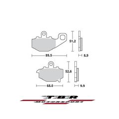 ΤΑΚΑΚΙ BRAKE PADS TBR775 PR-1 KAWASAKI  ZEPHYR 550 93 REAR - R