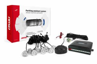 Amio Parking Sensor Buzzer Silver ηχητικό με 8 ασημί αισθητήρες Buzzer 01596
