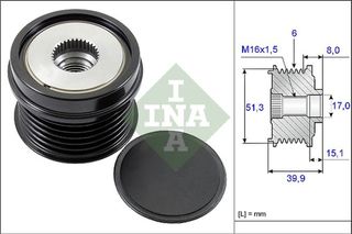 Ina Ελεύθερη Περιστροφή Γεννήτριας - 535 0252 10
