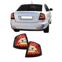 Πισινά Φανάρια Set Για Skoda Octavia 1Z 04-13 Sedan Led Black/Smoke LH Group