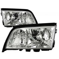 Μπροστινά Φανάρια Set Για Mercedes-Benz C-Class W202 93-01 Clear Glass Χρωμίου H4/H3 Ρύθμιση Αέρος Eagle Eyes