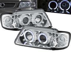 Μπροστινά Φανάρια Set Για Audi A3 8L Angel Eyes & Led Χρωμίου H1/H1 Sonar