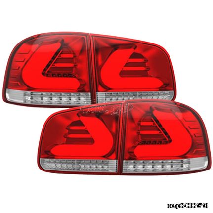 Πισινά Φανάρια Set Για Vw Touareg 7L 02-10 CarDNA LedBar Red/Crystal LH Group