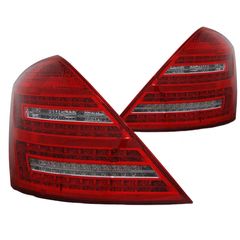 Πισινά Φανάρια Set Για Mercedes-Benz S-Class W221 05-09 Led Κόκκινο/Crystal Depo