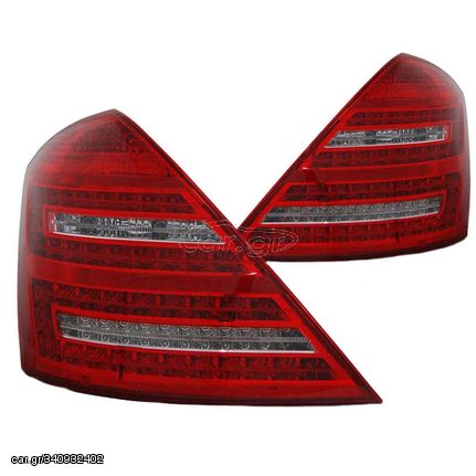 Πισινά Φανάρια Set Για Mercedes-Benz S-Class W221 05-09 Led Κόκκινο/Crystal Depo