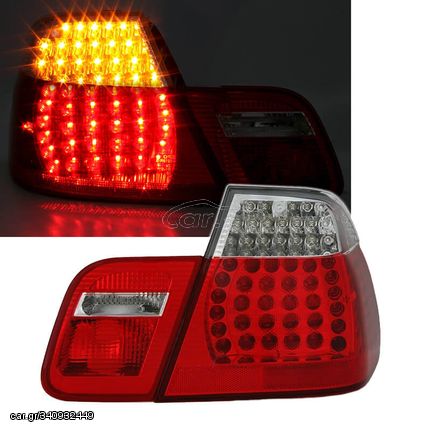 Πισινά Φανάρια Set Για Bmw 3 E46 Sedan 01-05 Led Κόκκινο/Crystal Eagle Eyes