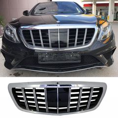 Μάσκα Για Mercedes-Benz S-Class W222 13-20 Brabus Look Χρώμιο/Μαύρο 1 Τεμάχιο