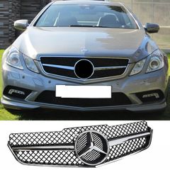 Μάσκα Για Mercedes-Benz E-Class Coupe W207 / C207 07-14 Amg Look Με Μονή Γρίλια Μαύρο/Χρώμιο 1 Τεμάχιο