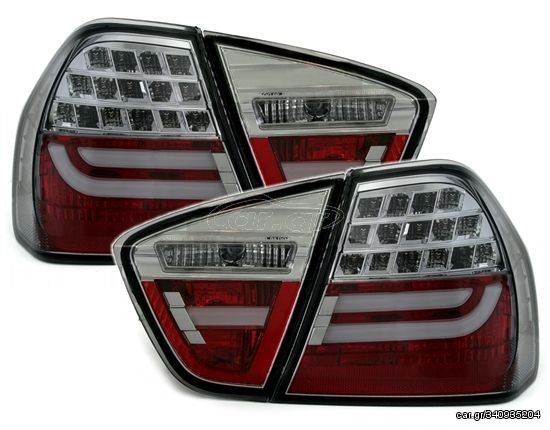 Πίσω φανάρια led για BMW E90 (2003-2007) -  φιμέ φλας - σετ 2τμχ.