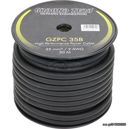 Ground Zero GZPC 35B Καλώδιο Γείωσης-Ρεύματος 2AWG (Κουλούρα 30m.)