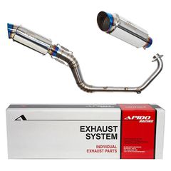 Εξάτμιση High Up Yamaha Crypton X 135 APIDO (001/5432) ασημί / μπλέ