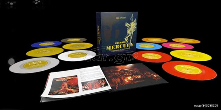 FREDDIE MERCURY'' MESSENGER OF THE GODS: THE SINGLES''(limited edition13x7" Coloured VINYLS box set)