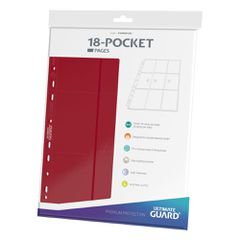 Ultimate Guard 18-Pocket Pages Side-Loading Red (10)