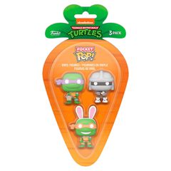Carrot Pocket POP blister 3 figures Ninja Turtles Donatello Shredder Michelangelo