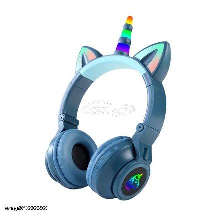 Ασύρματα ακουστικά unicorn με πολυχρωμα LED φωτάκια Stereo sound system Foldable STN-27