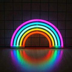 Διακοσμητικό Neon LED Φωτιστικό Ουράνιο Τόξο Πολύχρωμο Decoration Lamp Raibow 28x14 cm