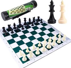 Φορητό σετ σκακιού ταξιδιού κανονιστικού τουρνουά Staunton Roll-up Πτυσσόμενο 43 cm F261