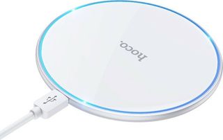 Hoco Επιτραπέζια Βάση Ασύρματης Φόρτισης 15W Fast Charging 12V/1.5A Λευκό - (CW6 Pro Easy)