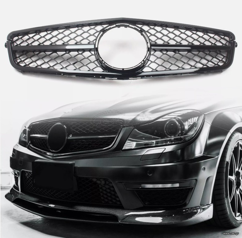 Μάσκα για Mercedes C-Class W204 (2007-2014) Sport Piano Black