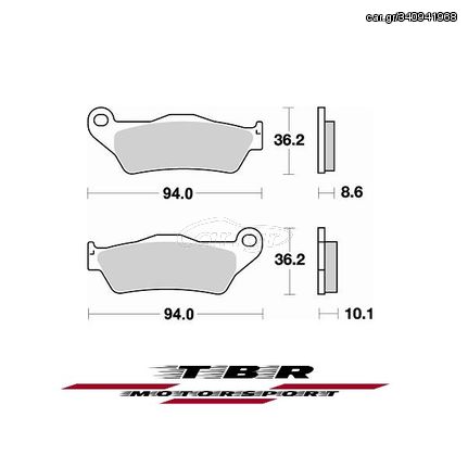 ΜΕΤΑΛΛΙΚΑ ΤΑΚΑΚΙΑ SINTER METAL PADS TBR794