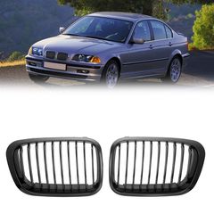 Γρίλια Μάσκας Για Bmw 3 E46 99-01 Sedan/Touring/Compact Μαύρο Ματ Με 10 Γραμμές 2 Τεμάχια / RC-3222  JOM