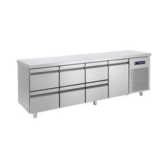 ΠΡΟΣΦΟΡΑ!!! BAMBAS FROST PG 239 3S1P (239x70x85cm) Inox Ψυγείο Πάγκος Συντήρησης 1 Πόρτα & 3 Συρτάρια 1/2 