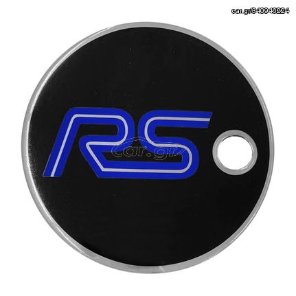 FORD FIESTA RS 2001-2008 ΑΥΤΟΚΟΛΛΗΤΟ ΤΑΠΑΣ ΡΕΖΕΡΒΟΥΑΡ 14,3 cm ΜΑΥΡΟ/ΧΡΩΜΙΟ/ΜΠΛΕ ΜΕ ΕΠΙΚΑΛΥΨΗ ΕΠΟΞΕΙΔΙΚΗΣ ΡΥΤΙΝΗΣ (ΥΓΡΟ ΓΥΑΛΙ) - 1 ΤΕΜ.