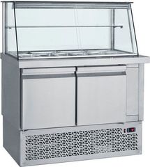 ΠΡΟΣΦΟΡΑ!!! BAMBAS FROST SΜ 110 (110x70x130cm) Ψυγείο Βιτρίνα Σαλατών - 2 Πόρτες - 9 Λεκανάκια GN 1/4