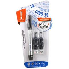 Μαρκαδόρος Λευκού Πίνακα Επαναγεμιζόμενος Memobe Μαύρος + 2 Αμπούλες