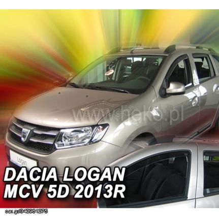 DACIA LOGAN MCV II 5D 2013+ ΣΕΤ ΑΝΕΜΟΘΡΑΥΣΤΕΣ ΑΥΤΟΚΙΝΗΤΟΥ ΑΠΟ ΕΥΚΑΜΠΤΟ ΦΙΜΕ ΠΛΑΣΤΙΚΟ HEKO - 4 ΤΕΜ.