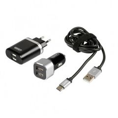 ΚΑΛΩΔΙΟ ΦΟΡΤΙΣΗΣ SILVER LINE USB TYPE C -100 cm (ΔΙΠΛΟΣ ΑΝΤΑΠΤΟΡΑΣ ΑΝΑΠΤΗΡΑ 12/24V ΚΑΙ ΠΡΙΖΑ 220 V)