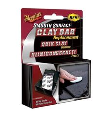 MEGUIARS SMOOTH SURFACE CLAY BAR REPLACE ΑΝΤ ΚΤΙΚΗ ΜΠΑΡΑ ΠΗΛΟΥ 80gr  Μη αποξεστική δράση που απομακρύνει εύκολα και με ασφάλεια ψεκασμούς χρωμάτων, εκκρίσεις δέντρων και άλλους περιβαλλοντικούς ρύπους