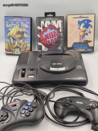 SEGA MEGADRIVE + 3 GAMES + 4 ΧΕΙΡΙΣΤΗΡΙΑ -thumb-2