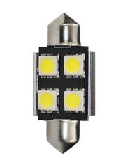 ΛΑΜΠΑΚΙΑ ΠΛΑΦΟΝΙΕΡΑΣ C5W/C10W 12V 0,96W SV8,5 36mm CAN-BUS+RADIATOR LED 4xSMD5050 PREMIUM ΛΕΥΚΟ 1ΤΕΜ