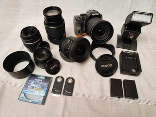  Pentax 55-300mm - Pentax-Sigma 10-20mm - Pentax 16-85mm - Pentax 50mm - FLASH Pentax - metz-