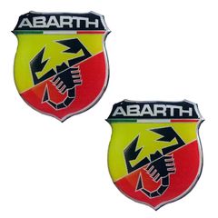 ABARTH ΑΥΤΟΚΟΛΛΗΤΑ 2,5 Χ 2,2 cm LOGO ΜΑΥΡΟ/ΚΟΚΚΙΝΟ/ΚΙΤΡΙΝΟ ΜΕ ΕΠΙΚΑΛΥΨΗ ΣΜΑΛΤΟΥ - 2 ΤΕΜ.