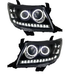 Φανάρια εμπρόσθια LED Angel Eyes Toyota Hilux Vigo 2005-2011