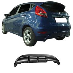 Carro Diffuser Πίσω Προφυλακτήρα Για For Ford Fiesta 08-13 Από Abs Πλαστικό Μαύρο Γυαλιστερό 1 Τεμάχιο / MD-012132