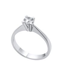 Δαχτυλίδι σε λευκό χρυσό Κ14 μονόπετρο 3040