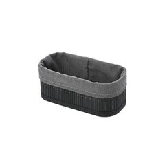 Καλάθι οργάνωσης Bamboo Essentials διαστάσεων 19.5x10cm με επένδυση σε μαύρο χρώμα