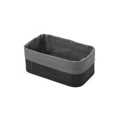 Καλάθι οργάνωσης Bamboo Essentials διαστάσεων 24.5x15cm με επένδυση σε μαύρο χρώμα
