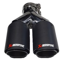 ΕΞΑΤΜΙΣΗ ΑΥΤΟΚΙΝΗΤΟΥ ΤΕΛΙΚΟ ΤΥΠΟΥ AKRAPOVIC ΔΙΠΛΗ ΜΠΟΥΚΑ OEM ΑΣΗΜΙ ΜΕ CARBON
