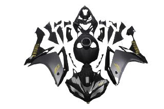 FULL FAIRING ΣΕΤ ΠΛΑΣΤΙΚΑ ABS YAMAHA YZF R1 2007-2008 ΜΑΥΡΟ ΜΑΤ ΧΡΥΣΑ ΓΡΑΜΜΑΤΑ
