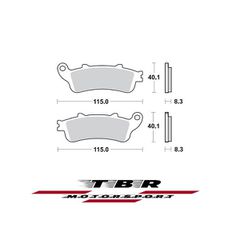 ΤΑΚΑΚΙ BRAKE PADS TBR813 PR-1 HONDA FORESIGHT 250 98 FRONT - L