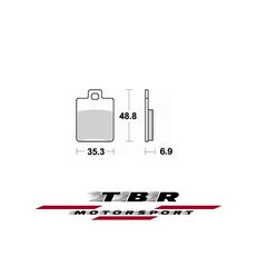 ΤΑΚΑΚΙ BRAKE PADS TBR808 PR-1 DERBI  SONAR 50 09 FRONT - L