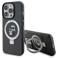 Karl Lagerfeld KLHMP15LHMRSKCK iPhone 15 Pro 6.1" black/black hardcase Ring Stand Karl MagSafe
