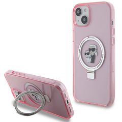Karl Lagerfeld KLHMP15SHMRSKCP iPhone 15 6.1" pink/pink hardcase Ring Stand Karl MagSafe