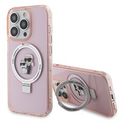 Karl Lagerfeld KLHMP15XHMRSKCP iPhone 15 Pro Max 6.7" pink/pink hardcase Ring Stand Karl MagSafe