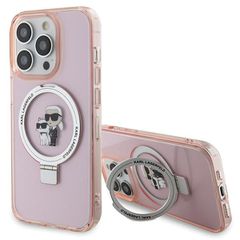 Karl Lagerfeld KLHMP15LHMRSKCP iPhone 15 Pro 6.1" pink/pink hardcase Ring Stand Karl MagSafe
