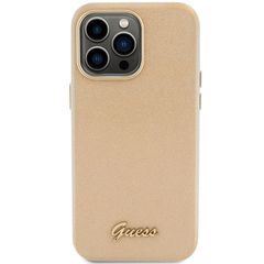 Guess Glitter Glossy Script case for iPhone 15 Pro - gold-thumb-2